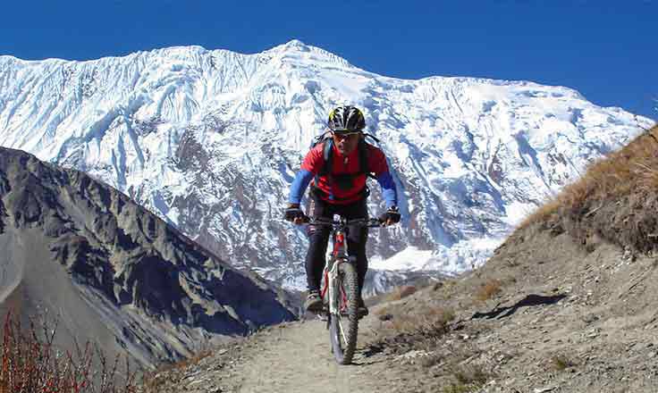 Heli Mountain Bike in Annapurna