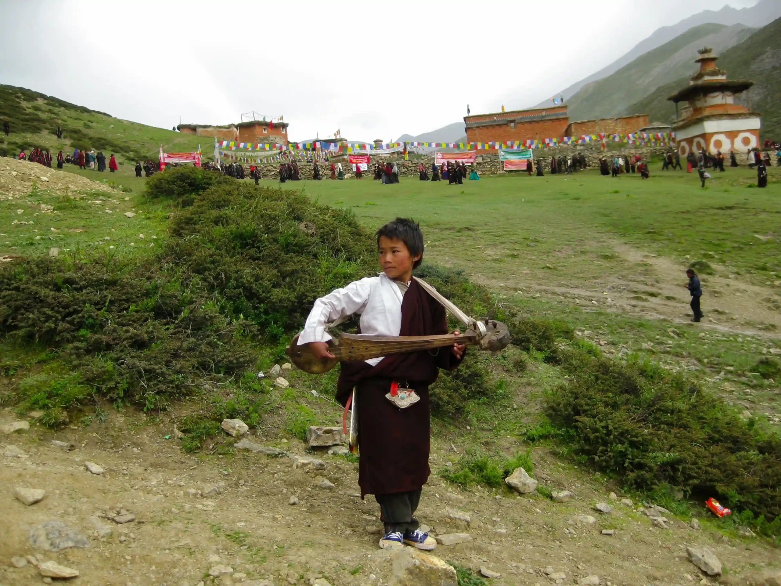 Pilgrims gathered at Shey Gompa festival Upper Dolpo Nepal Tibetan Year of the Dragon