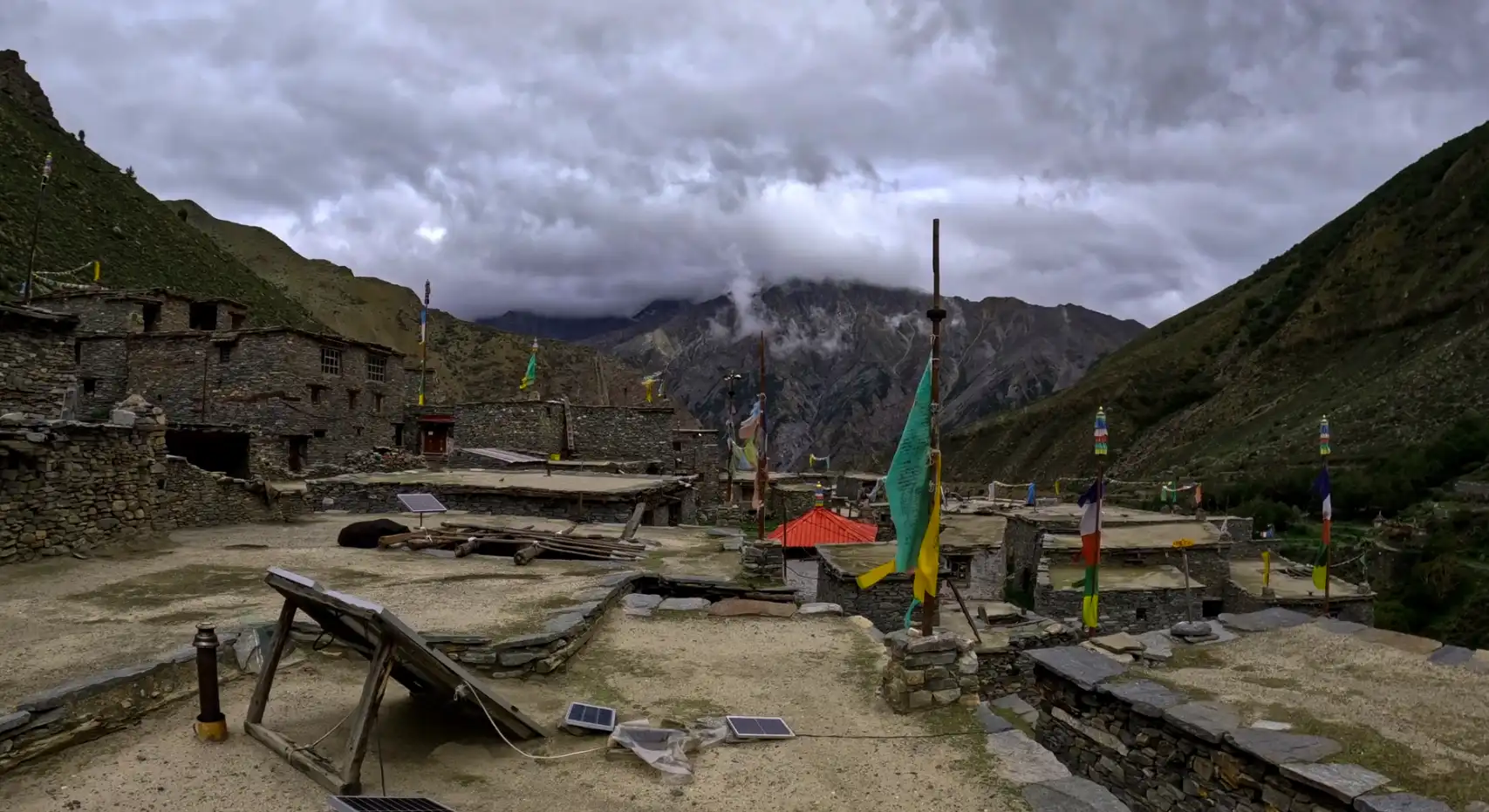 Til Village Limi Valley Humla Nepal stone houses prayer flags remote Tibetan settlement – Firante Treks Humla adventure
