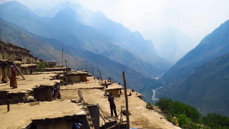 Thehe village during the Nyin valley cultural trek in western Nepal