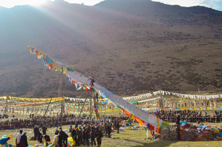 Tarboche prayer flag ceremony during Saga Dawa Festival 2026