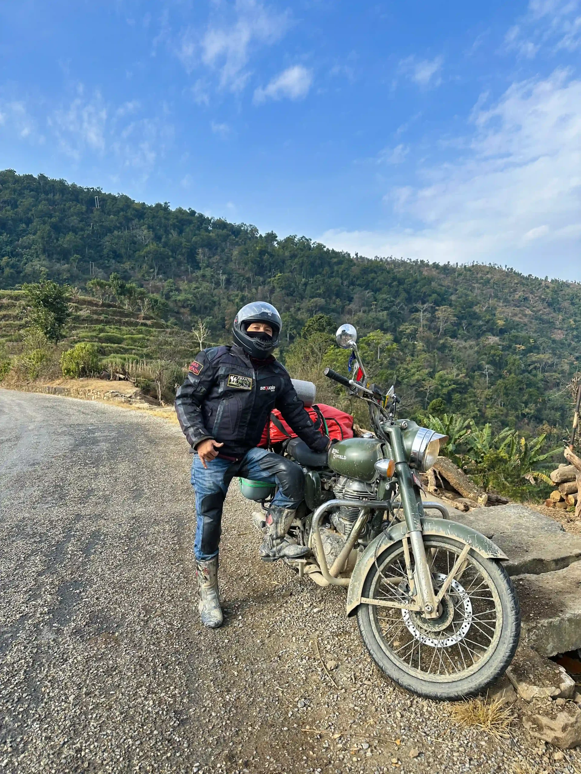 Road to Humla Limi Valley on the overland motorcycle tour route